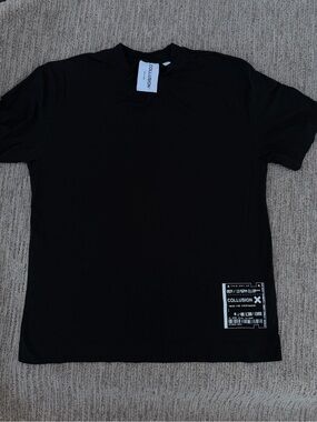 Collusion Black T-Shirt XL Graphic Patch Receipt Techwear Streetwear
